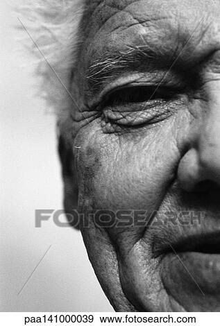 Senior man looking into camera, close-up, b&w. View Large Photo Image Stock Photo - Senior man looking into camera, close-up, b&w.. Fotosearch