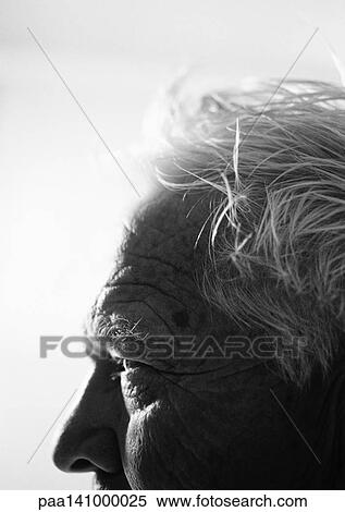 Senior man's upper face, side view, b&w View Large Photo Image Stock Photography - Senior man's upper face, side view, b&w. Fotosearch