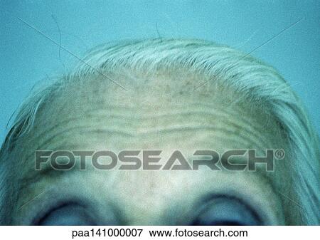 Senior woman, close-up of forehead. View Large Photo Image Stock Photo - Senior woman, close-up of forehead.. Fotosearch