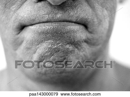 Mature man's mouth and chin, extreme close-up, b&w View Large Photo Image Stock Photo - Mature man's mouth and chin, extreme close-up, b&w. Fotosearch