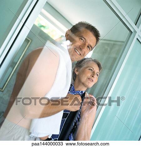 Mature couple smiling View Large Photo Image Stock Image - Mature couple smiling. Fotosearch