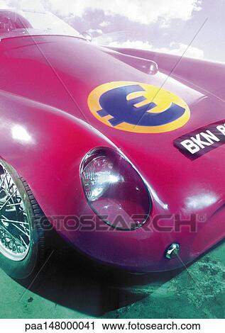 Euro sign on hood of sports car. View Large Illustration Clip Art - Euro sign on hood of sports car.. Fotosearch