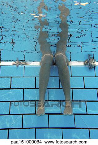 Woman, legs underwater, underwater view. View Large Photo Image Picture - Woman, legs underwater, underwater view.. Fotosearch
