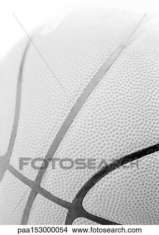 Basketball, extreme close-up, b&w. View Large Photo Image Picture - Basketball, extreme close-up, b&w.. Fotosearch