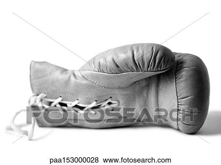 Boxing glove, b&w. View Large Photo Image Stock Photo - Boxing glove, b&w.. Fotosearch