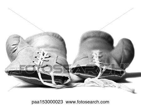 Boxing gloves, b&w. View Large Photo Image Stock Image - Boxing gloves, b&w.. Fotosearch