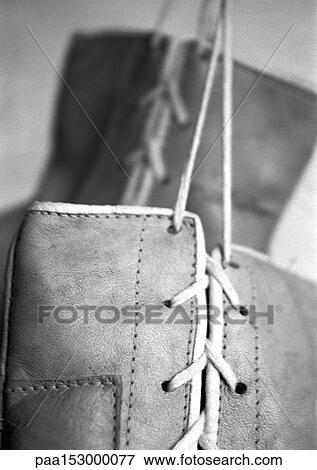 Boxing gloves, close-up, b&w. View Large Photo Image Stock Photo - Boxing gloves, close-up, b&w.. Fotosearch