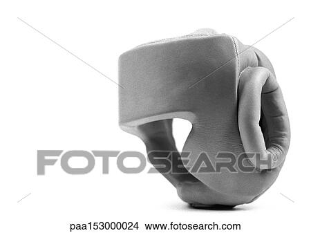 Boxing headgear, b&w. View Large Photo Image Picture - Boxing headgear, b&w.. Fotosearch