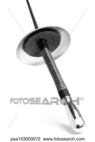 Fencing foil with French grip, close-up, b&w. View Large Photo Image Stock Image - Fencing foil with French grip, close-up, b&w.. Fotosearch