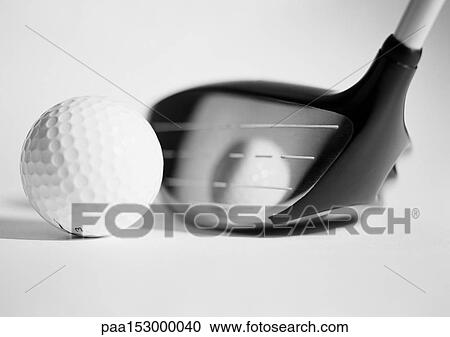 Golf club and ball, close-up, b&w. View Large Photo Image Stock Image - Golf club and ball, close-up, b&w.. Fotosearch
