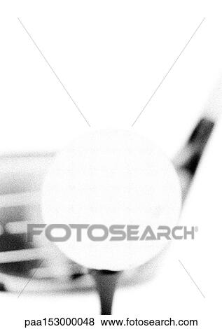 Golf club and ball on tee, extreme close-up, blurred. View Large Photo Image Stock Photo - Golf club and ball on tee, extreme close-up, blurred. . Fotosearch