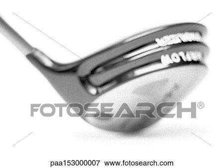 Stock Photo - Golf club, close-up, b&w.. Fotosearch