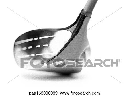 Golf club, close-up, b&w. View Large Photo Image Stock Photo - Golf club, close-up, b&w.. Fotosearch