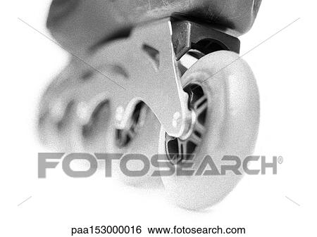 In-line skate, close-up of wheels, b&w. View Large Photo Image Stock Photograph - In-line skate, close-up of wheels, b&w.. Fotosearch