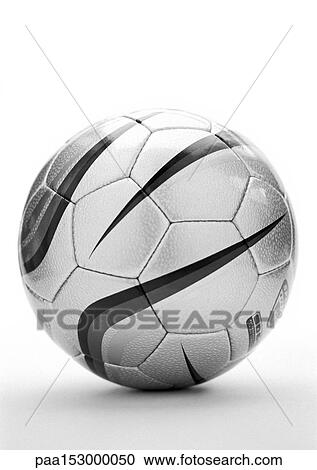 Soccer ball, b&w. View Large Photo Image Stock Image - Soccer ball, b&w.. Fotosearch