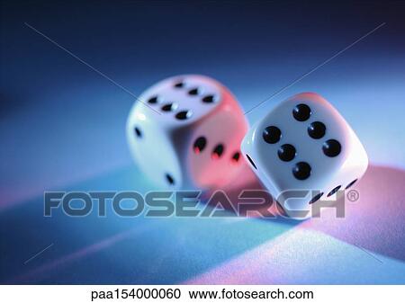 Stock Image - Dice, close-up. Fotosearch
