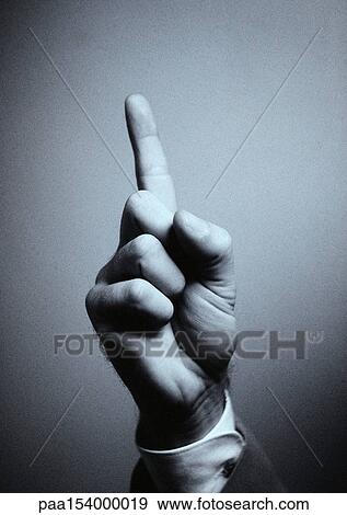 Hand, finger pointing up, b&w. View Large Photo Image Stock Photo - Hand, finger pointing up, b&w.. Fotosearch