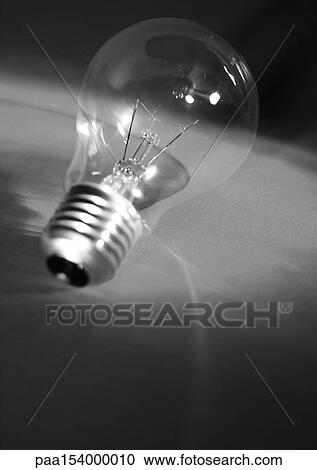 Light bulb, b&w. View Large Photo Image Stock Image - Light bulb, b&w.. Fotosearch