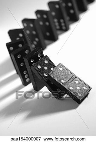 Row of dominoes, b&w. View Large Photo Image Stock Photo - Row of dominoes, b&w.. Fotosearch