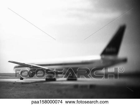 Airplane, b&w. View Large Photo Image Picture - Airplane, b&w.. Fotosearch