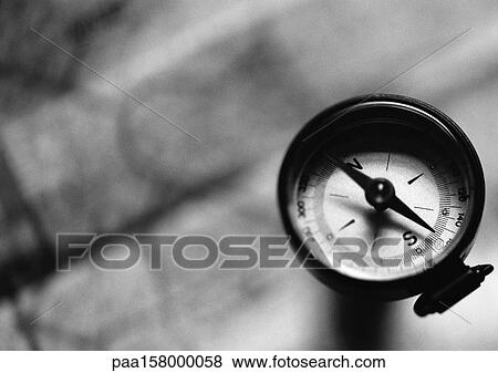 Compass, b&w. View Large Photo Image Stock Photo - Compass, b&w.. Fotosearch