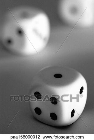 Dice, close-up, b&w. View Large Photo Image Stock Image - Dice, close-up, b&w.. Fotosearch