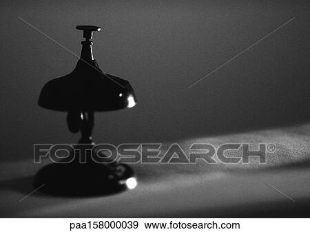 Hotel service bell, b&w. View Large Photo Image Stock Photo - Hotel service bell, b&w.. Fotosearch