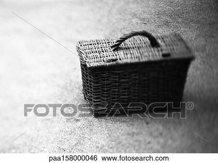 Picnic basket, b&w. View Large Photo Image Stock Photograph - Picnic basket, b&w.. Fotosearch