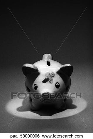 Piggy bank, b&w. View Large Photo Image Stock Photograph - Piggy bank, b&w.. Fotosearch