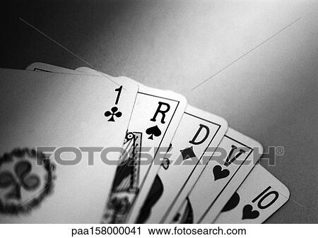 Playing cards, b&w. View Large Photo Image Stock Image - Playing cards, b&w.. Fotosearch