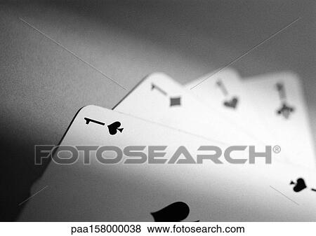 Playing cards, b&w. View Large Photo Image Stock Photo - Playing cards, b&w.. Fotosearch