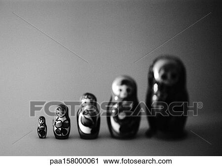 Russian nesting dolls, b&w. View Large Photo Image Stock Image - Russian nesting dolls, b&w.. Fotosearch