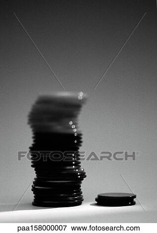 Stack of gambling chips, b&w. View Large Photo Image Stock Photo - Stack of gambling chips, b&w.. Fotosearch