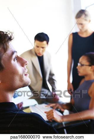 Business people in office View Large Photo Image Stock Image - Business people in office. Fotosearch