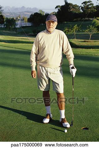 Mature golfer, portrait View Large Photo Image Stock Photo - Mature golfer, portrait. Fotosearch