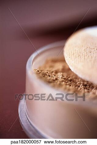 Face powder, close-up View Large Photo Image Stock Photo - Face powder, close-up. Fotosearch