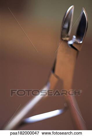Stock Photo - Nail scissors, close-up. Fotosearch
