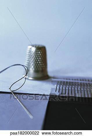 Sewing needles and thimble View Large Photo Image Stock Image - Sewing needles and thimble. Fotosearch