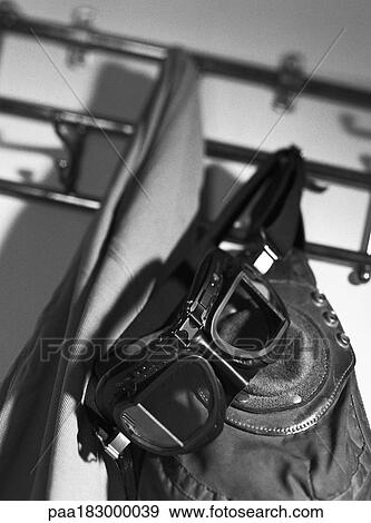 Safety glasses, close-up, b&w View Large Photo Image Stock Photo - Safety glasses, close-up, b&w. Fotosearch