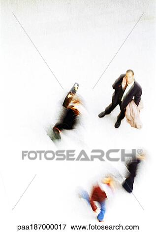 Businessman, elevated view, blurred View Large Photo Image Stock Photo - Businessman, elevated view, blurred. Fotosearch