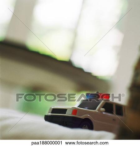 Stock Image - Toy police truck.. Fotosearch