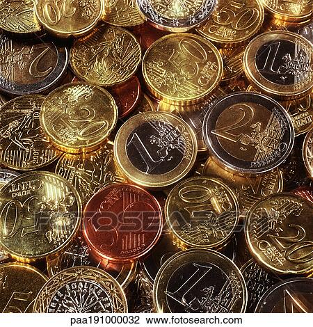 Stock Image - Assorted euro coins.. Fotosearch