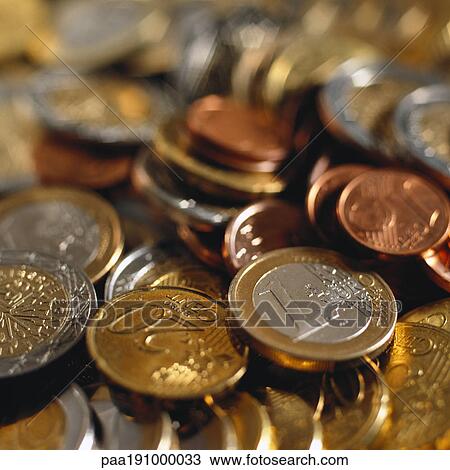 Assorted euro coins. View Large Photo Image Stock Image - Assorted euro coins.. Fotosearch