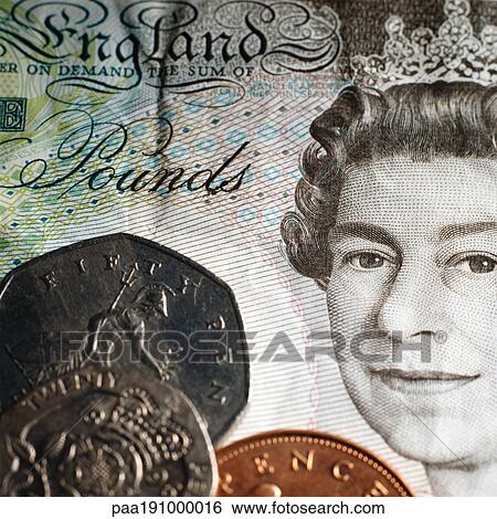 British coins and paper bills. View Large Photo Image Stock Photograph - British coins and paper bills.. Fotosearch