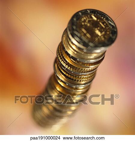 Stack of coins. View Large Photo Image Picture - Stack of coins.. Fotosearch