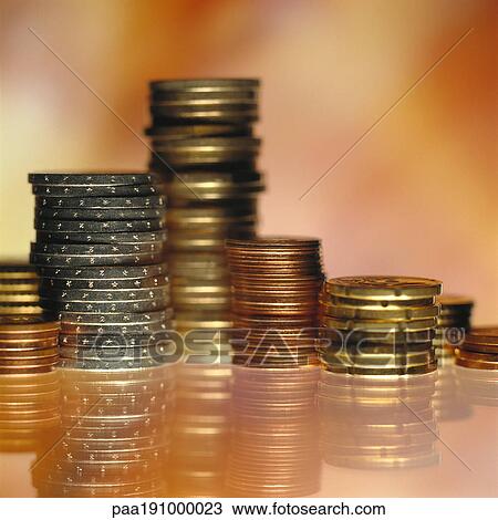 Stacks of coins. View Large Photo Image Stock Image - Stacks of coins.. Fotosearch