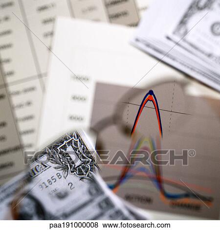 U. S. Dollars and financial charts. View Large Photo Image Stock Photo - U. S. Dollars and financial charts.. Fotosearch