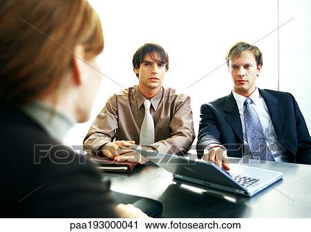 Business people having meeting at table. View Large Photo Image Stock Image - Business people having meeting at table.. Fotosearch