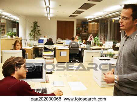 Business people working in office. View Large Photo Image Stock Photo - Business people working in office.. Fotosearch