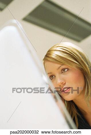 Stock Image - Businesswoman, close up.. Fotosearch